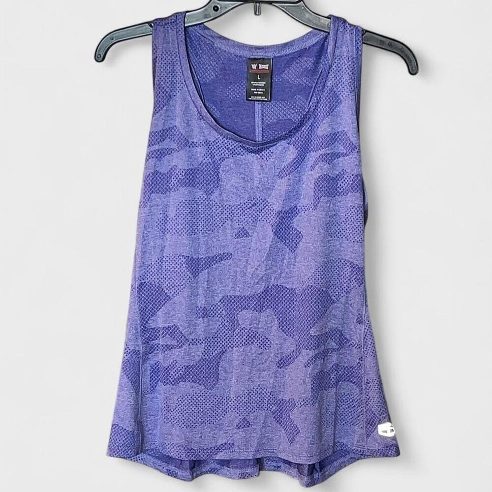 Tapout x WWE Purple Space Dye Camo Active Racerback Tank Top - Size L
